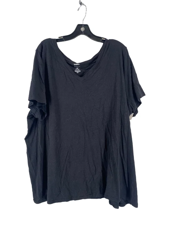 Beautiful Romance Top Short Sleeve Basic By Sonoma In Black, Size: 3x