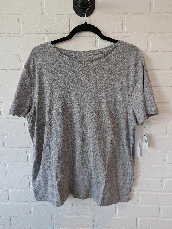Fashion Classic Top Short Sleeve Basic By Talbots In Grey, Size: 2x