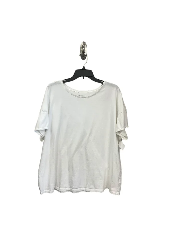Fashion Must-have Top Short Sleeve Basic By Terra & Sky In White, Size: 1x