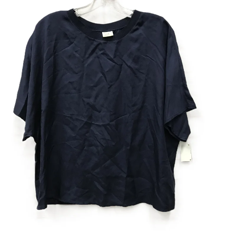 Soft Layers Top Short Sleeve By A New Day In Navy, Size: 1x