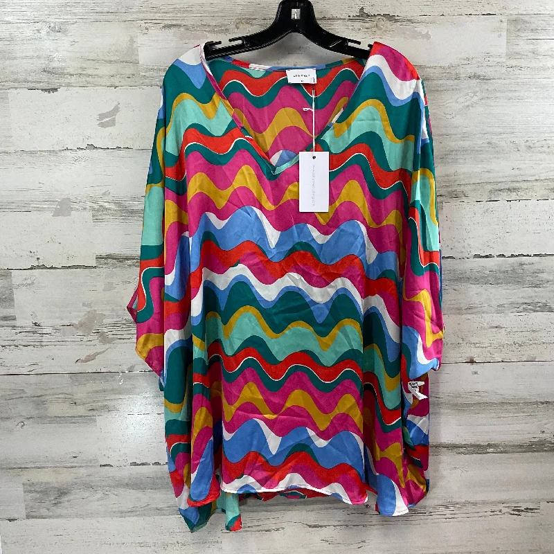Effortless Wear Top Short Sleeve By ADRIENNE In Green, Size: 2x