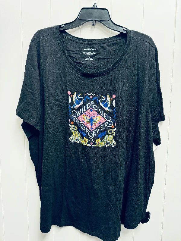 Dessert Matching Top Short Sleeve By Anthropologie In Black, Size: 3x