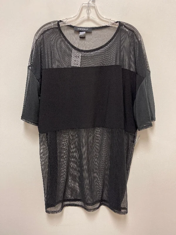 Casual Choice Top Short Sleeve By Ashley Stewart In Black, Size: 2x