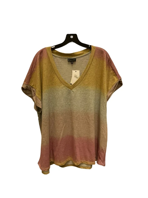 Personalized Design Top Short Sleeve By Bobeau In Multi-colored, Size: 3x