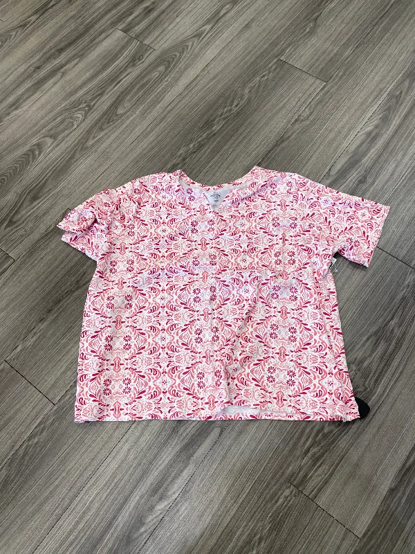 Trendy Traveler Top Short Sleeve By Croft And Barrow In Paisley Print, Size: 3x