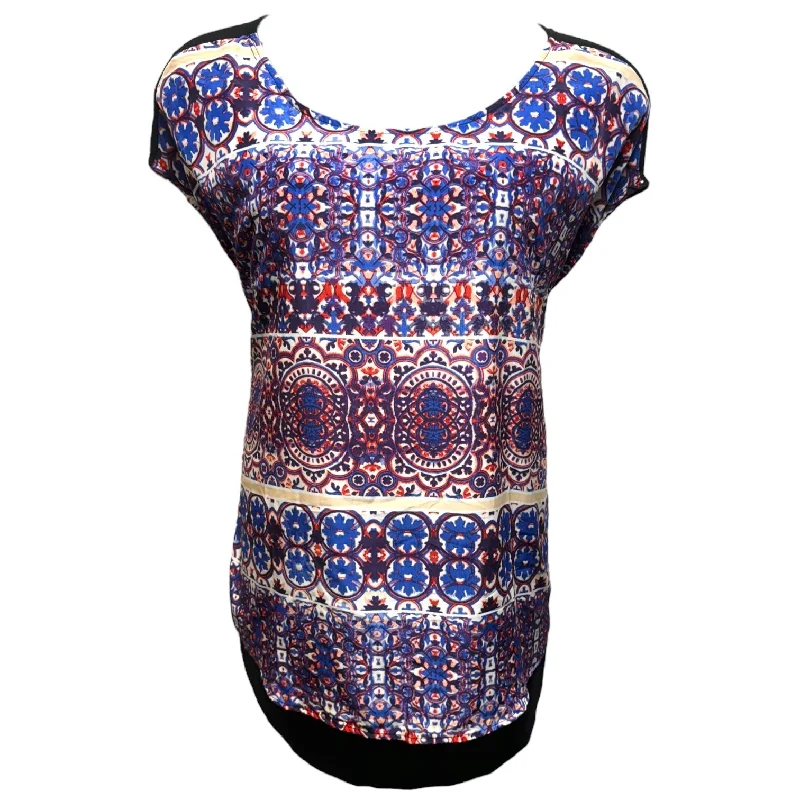 Casual And Versatile Top Short Sleeve By Dressbarn In Multi-colored, Size: 2x