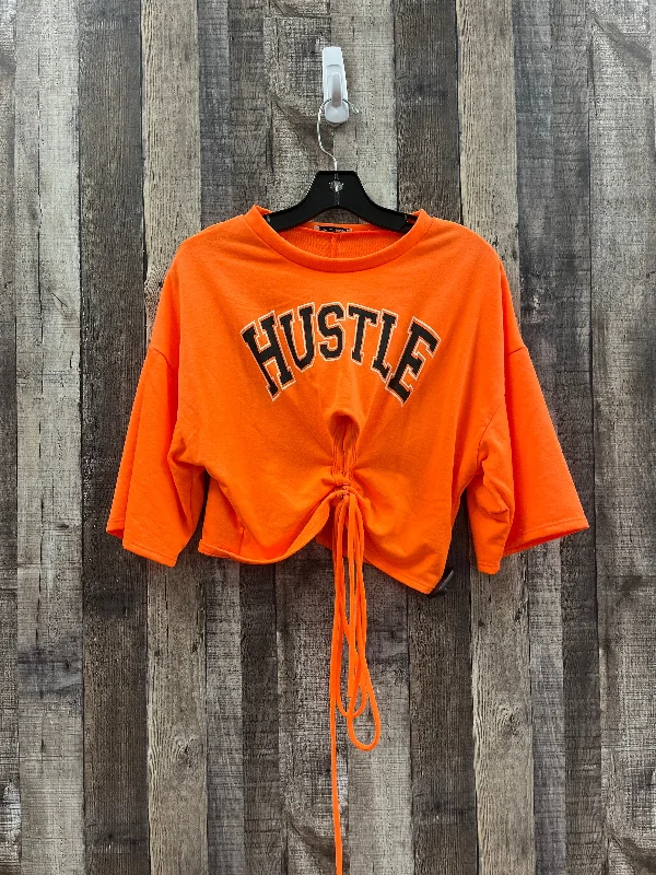 Modern Comfort Top Short Sleeve By Fashion Nova In Orange, Size: 1x