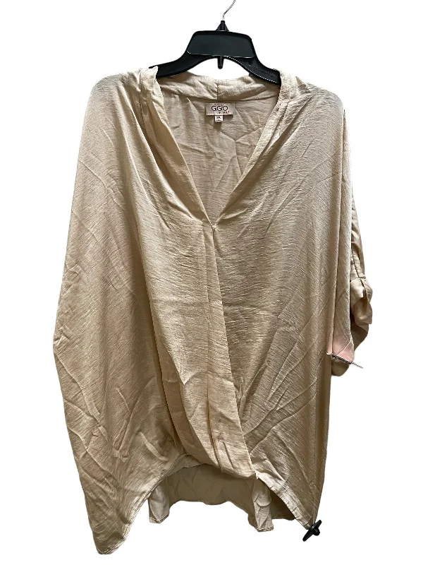 Ultra-lightweight Top Short Sleeve By Gigio In Cream, Size: 2x