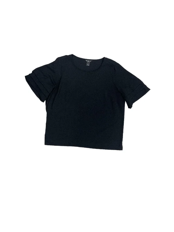 Breezy Outfits Top Short Sleeve By Investments In Black, Size: 2x