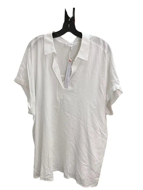 Casual Ease Top Short Sleeve By Jane And Delancey In White, Size: 2x