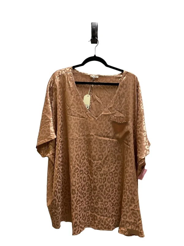 Trendy Wear Top Short Sleeve By Jodifl In Pink, Size: 3x