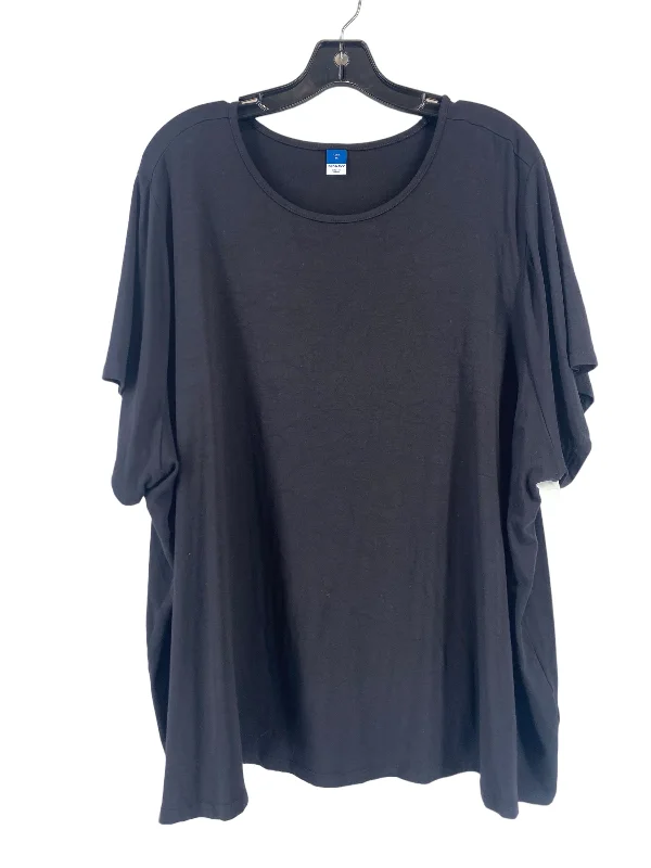 Cozy Outerwear Top Short Sleeve By Old Navy In Black, Size: 3x