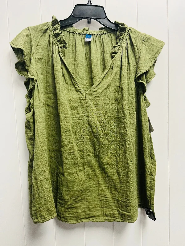Moisture wicking Top Short Sleeve By Old Navy In Green, Size: 2x