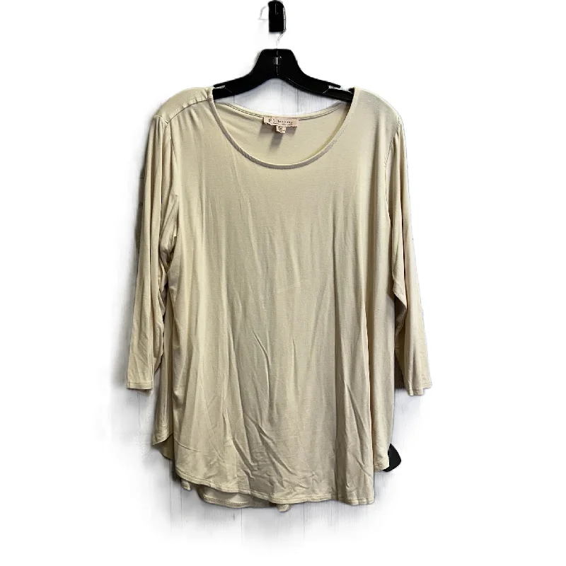 Modern Chic Top Short Sleeve By Philosophy In Cream, Size: 1x