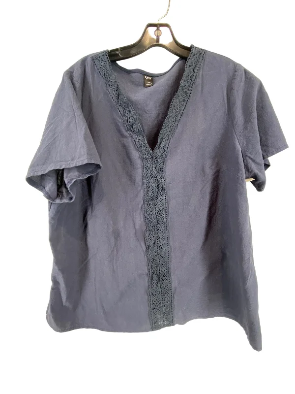 Urban Sense Top Short Sleeve By Shein In Black, Size: 2x