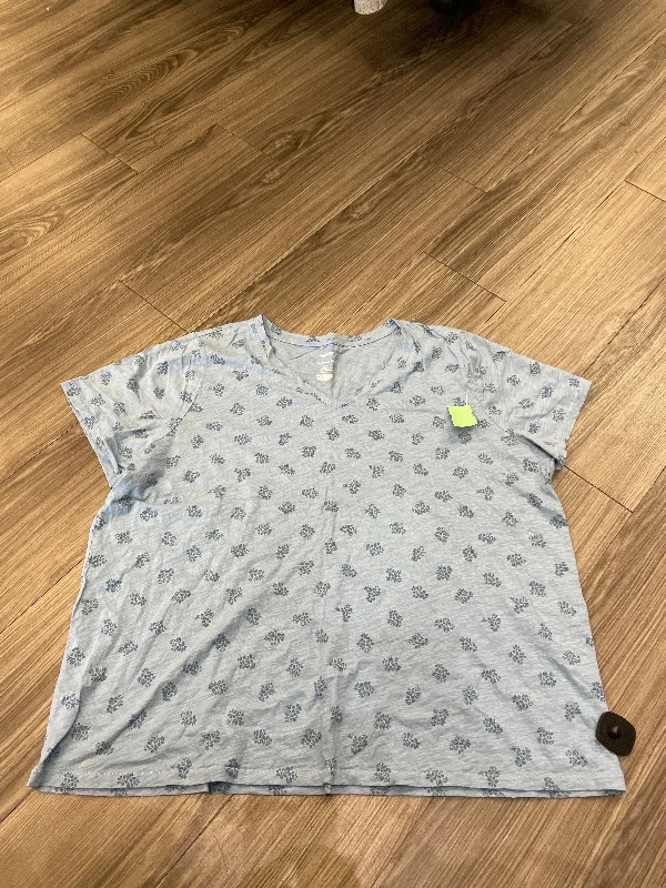 Trendy Traveler Top Short Sleeve By Sonoma In Blue, Size: 2x