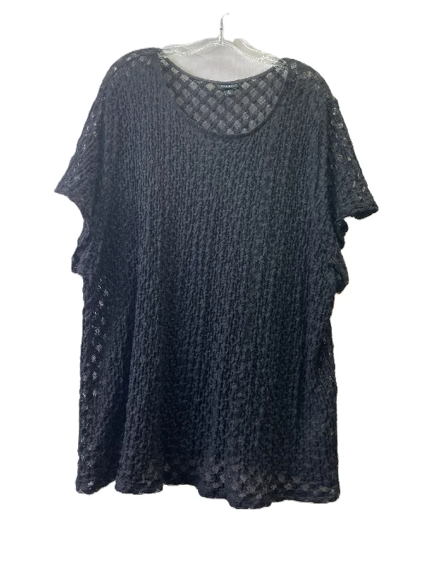 Nightclub Style Top Short Sleeve By Torrid In Black, Size: 3x