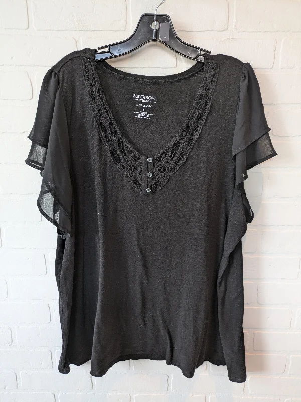 Versatile Items Top Short Sleeve By Torrid In Black, Size: 3x