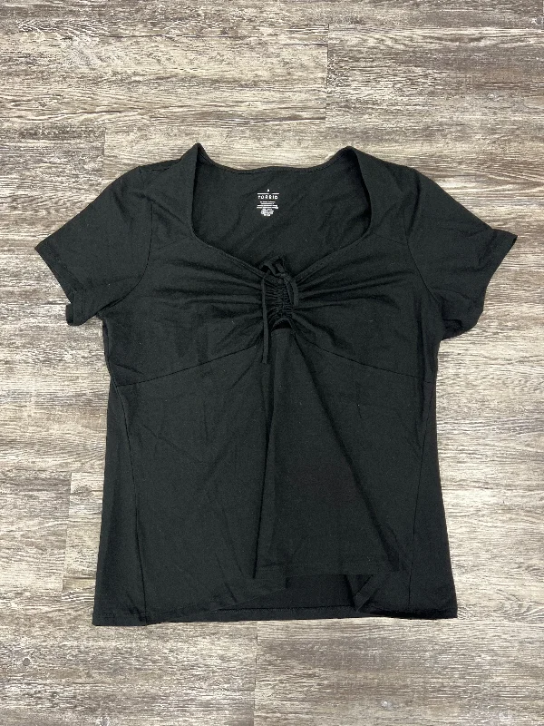 Fashion Must-have Top Short Sleeve By Torrid In Black, Size: 3x