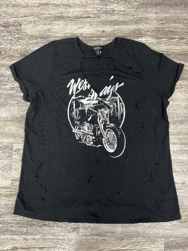 Free And Comfortable Top Short Sleeve By Torrid In Black & White, Size: 3x