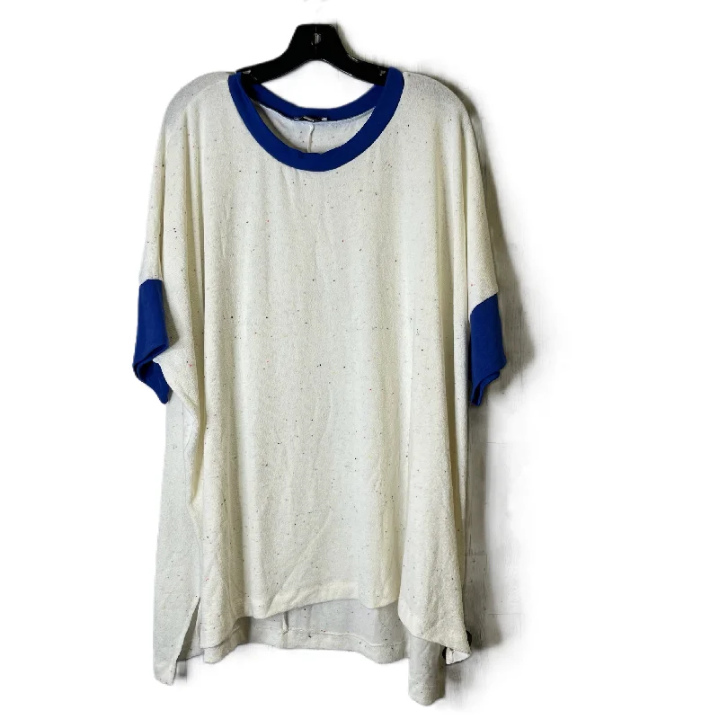 Design Must-have Top Short Sleeve By White Birch In Cream, Size: 3x