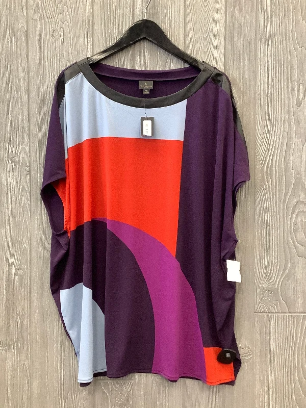 Trends Top Short Sleeve By Worthington In Multi-colored, Size: 2x