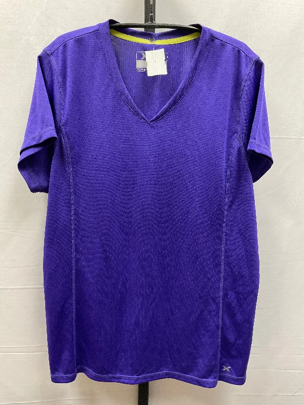 Warm Layers Top Short Sleeve By Xersion In Purple, Size: 1x