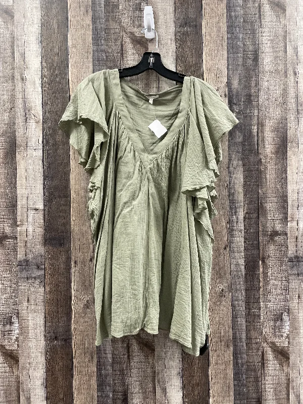 Exclusive Customization Tunic Short Sleeve By Maurices In Green, Size: 4x