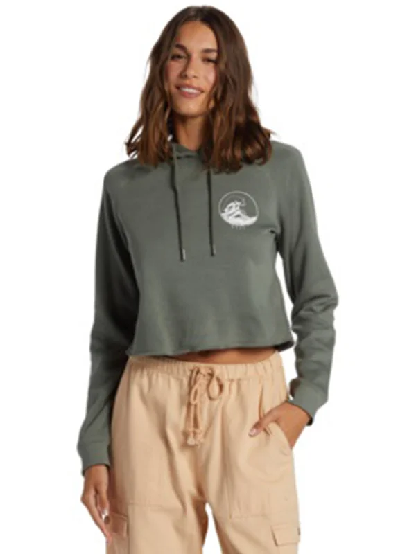 Stretch Design We Arrived Cropped Hoodie