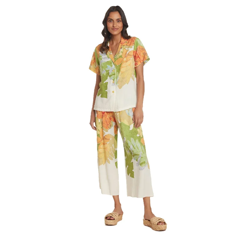 Fashion Design Wide Leg Crop - Kula White