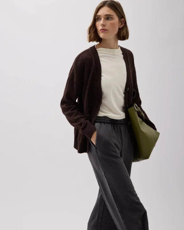 Comfortable Lounge Wear Women's Vintage Recycled Fleece Wide Leg Pant