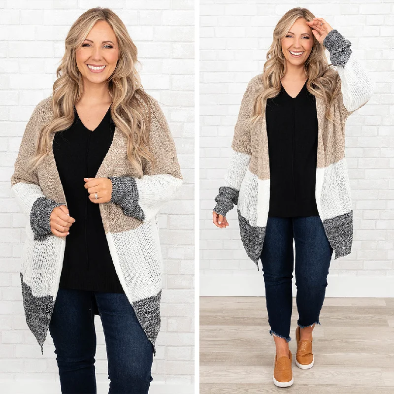 Noble And Elegant Above Standards Cardigan, Gray