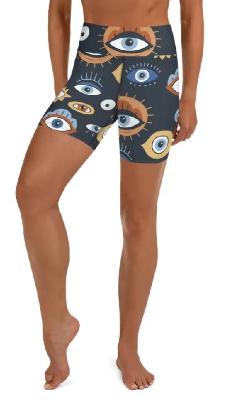 Comfortable Fashion Looks All Eyes On Me Yoga Shorts