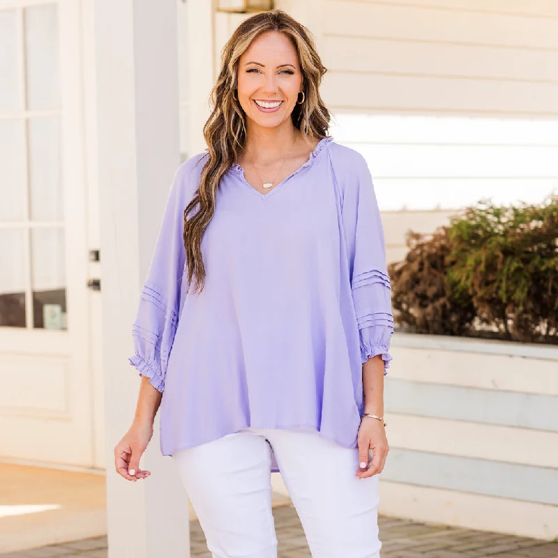 Cozy Fashion Almost Ready Top, Lavender