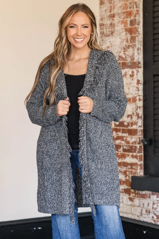 Economic Outlook Always Be You Cardigan, Charcoal
