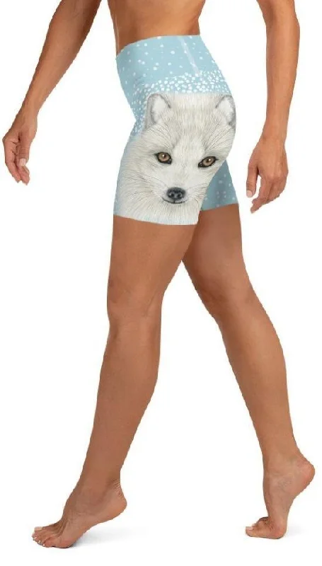 Urban Chic Arctic Fox Dog Yoga Shorts