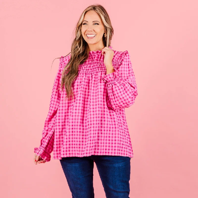 Relaxed Jackets Be Anything Top, Pink-Fuchsia