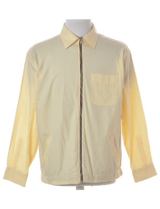 Trendy Layers Label Yellow Summer Shacket
