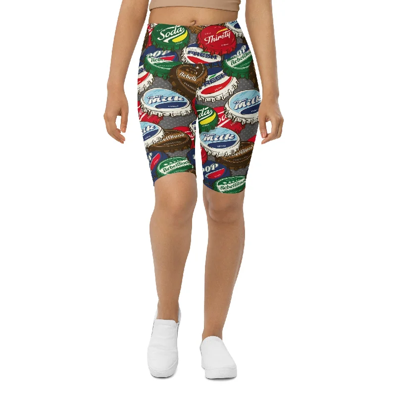 Warm Winter Series Bottle Caps Biker Shorts