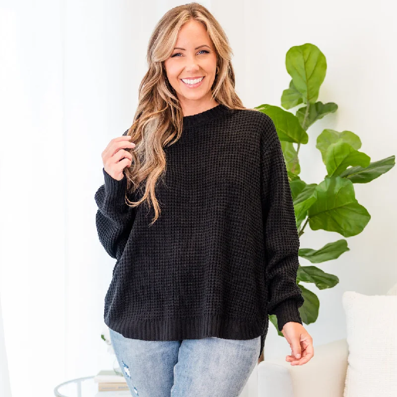 Trendy Comfort Wear Breezy Weather Sweater, Black