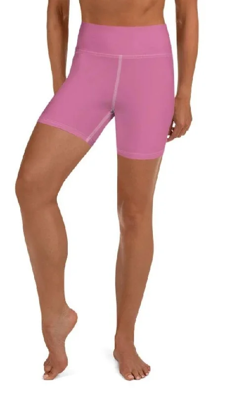 Comfy Chic Wear Bubblegum Pink Yoga Shorts