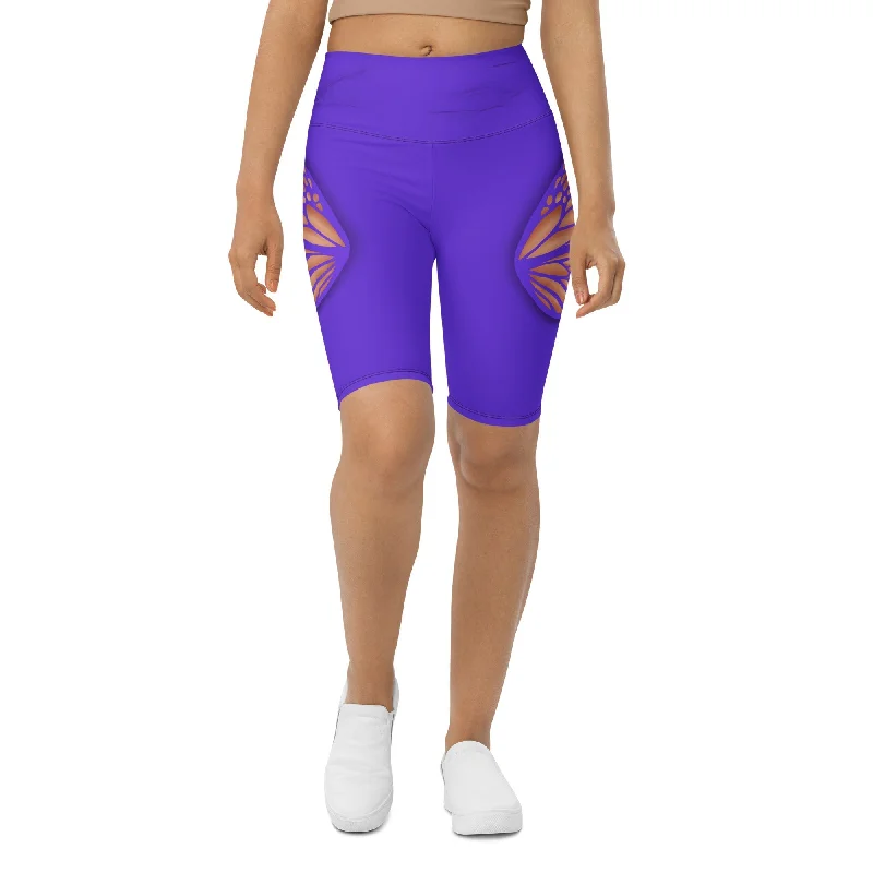 Fashion Design Butterfly Cut Out Biker Shorts