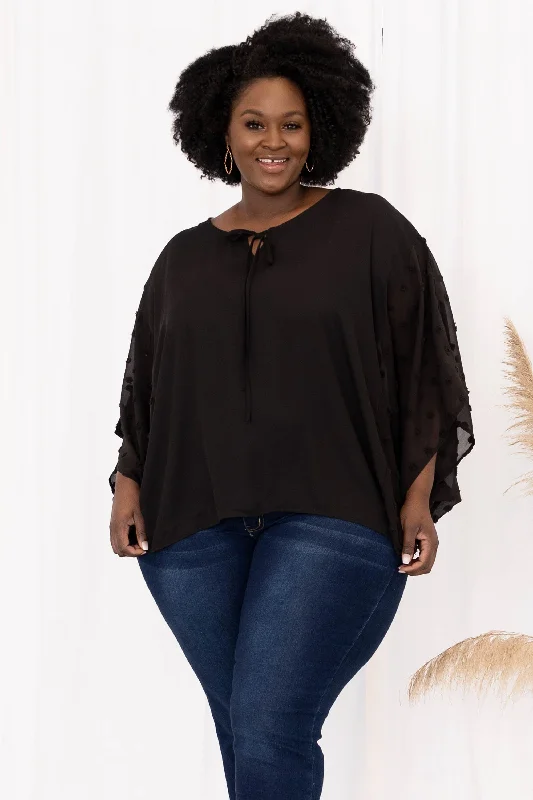 Floral Prints Chase Me Sweetie Top, Black