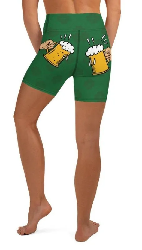 Soft And Comfortable Cheers St. Patrick's Yoga Shorts