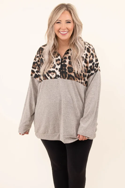 Classic Items Chill For A Bit Pullover, Taupe