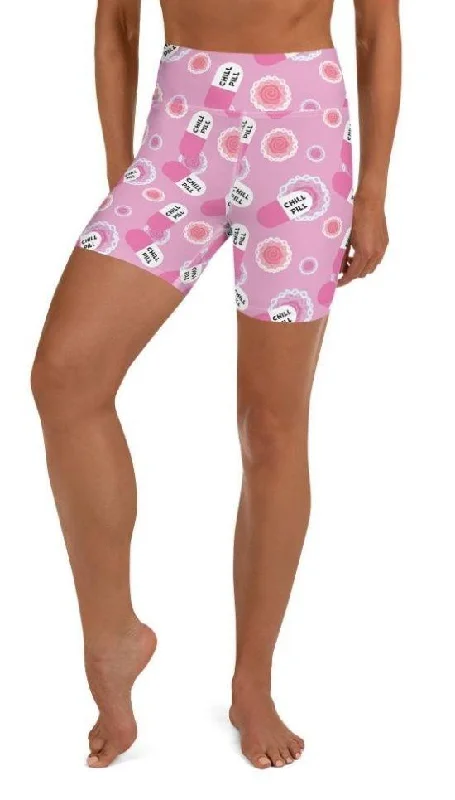 Relaxed Tops Chill Pill Yoga Shorts
