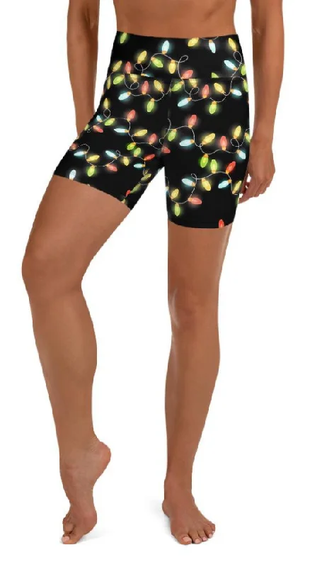 Double-sided Wear Christmas Lights Yoga Shorts