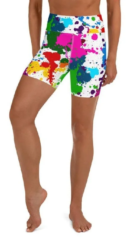 Soft Casuals Color Splash Yoga Shorts