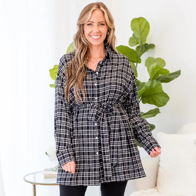 Bottom And Versatile Coming Home To You Tunic, Black