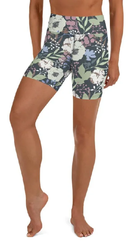 Cozy Pants Cool Floral Yoga Shorts